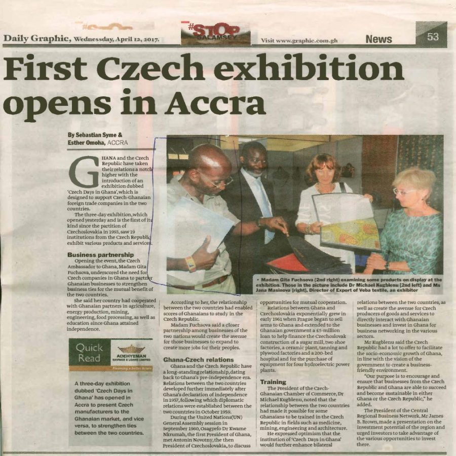 First Czech exhibition opens in Accra